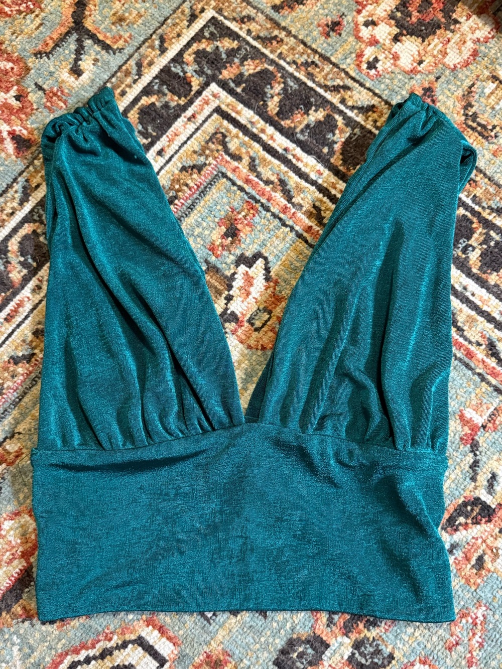 Women’s Teal Plunge Tank Top